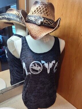 Black LOVE Graphic Tank Top - Unbranded